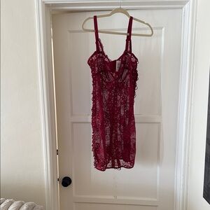 Torrid Burgundy Lace Dress
